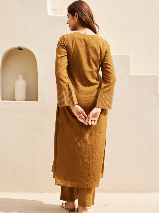 Pleated A Line Kurta with Palazzos