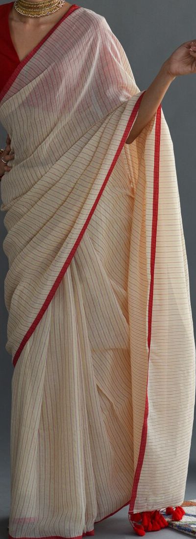 Striped Pure Cotton Saree